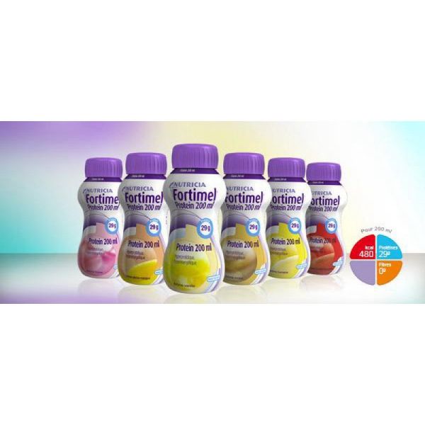 FORTIMEL PROTEIN Fruits Rouges - 4 Bouteilles de 200ml