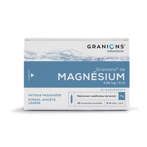 GRANIONS DE MAGNESIUM, solution buvable - 30 ampoules 2 ml