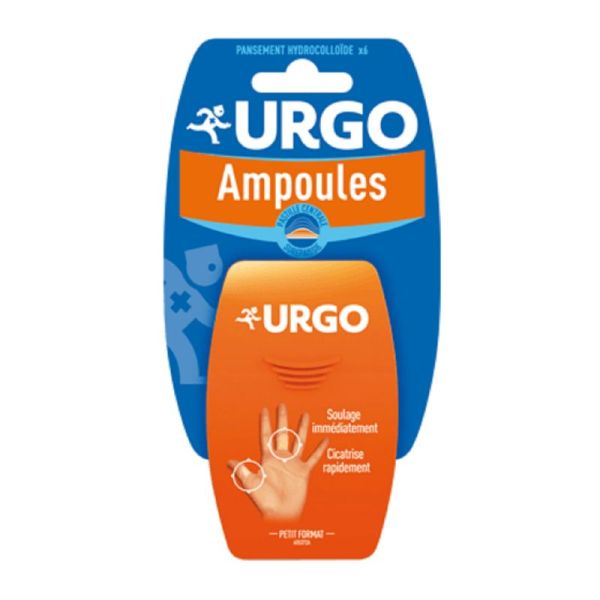 URGO AMPOULES 5 Pansements Hydrocolloïdes Petit Format 6.1 x 2.5 cm - Orteils, Doigts