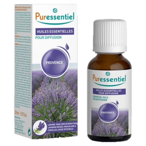 PURESSENTIEL DIFFUSION Provence 30ml - Complexe de 5 Huiles Essentielles pour Diffusion