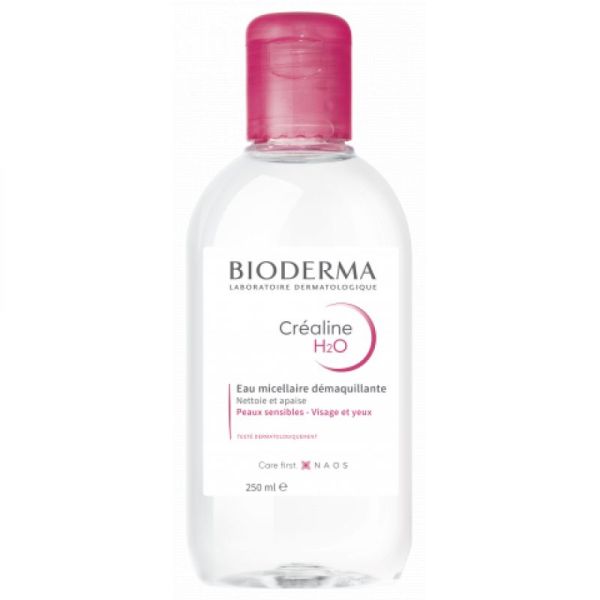 BIODERMA CREALINE H2O 250ml Solution Eau Micellaire Démaquillante sans Rinçage - Peau Sensible