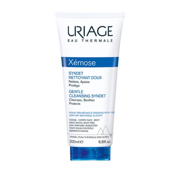 URIAGE Xémose Syndet Nettoyant Doux 200ml - Gel Crème pour Peaux très Sèches à Tendance Atopique