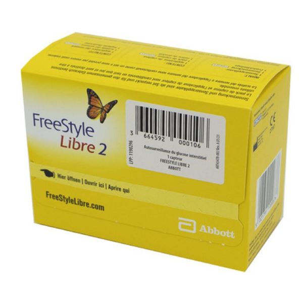 FREESTYLE LIBRE 2 Capteur - Système Flash d' Autosurveillance du Glucose - Bte/1 Unité