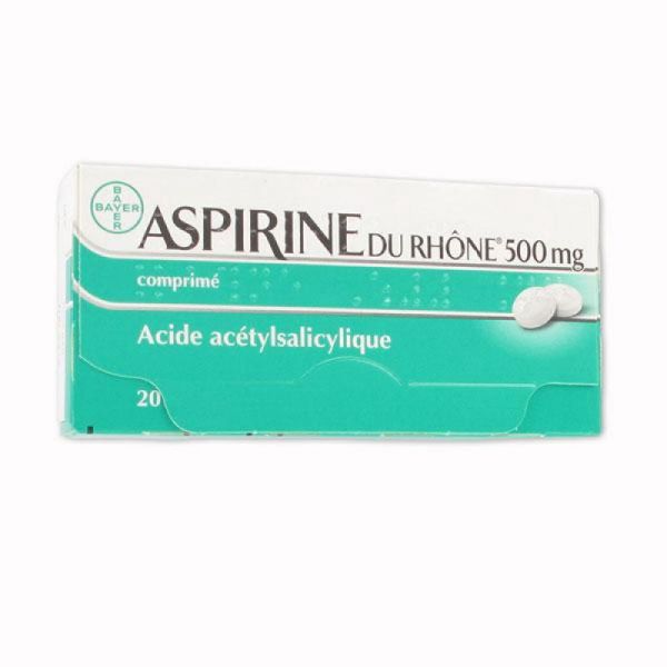 Aspirine du Rhône 500 mg,  20 comprimés
