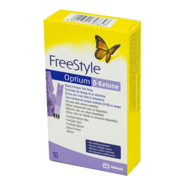 FreeStyle Optium β-Ketone - Electrode de Dosage de la Cétonémie - Bte/10 Electrodes