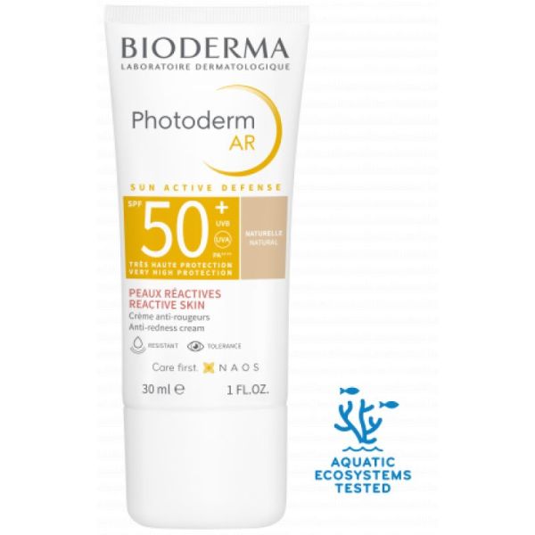 PHOTODERM AR Naturelle SPF50+ 30ml - Peaux Claires Sensibles et Réactives Sujettes aux Rougeurs