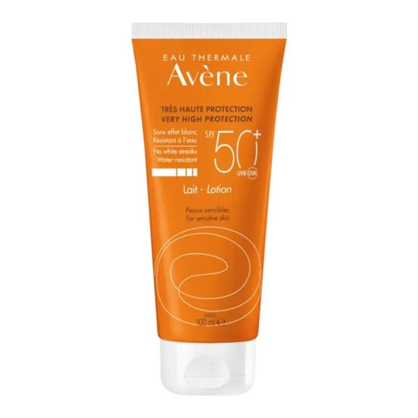 AVENE SOLAIRE - Lait SPF50+ Très Haute Protection - Sans Effet Blanc 100ml