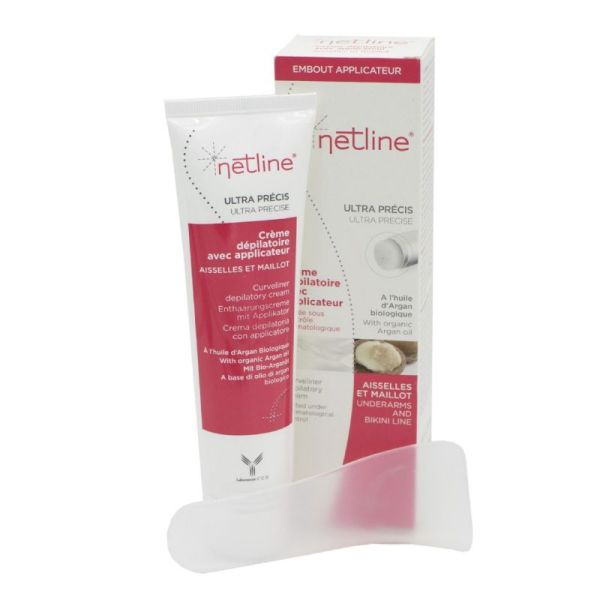 NETLINE Crème Dépilatoire avec Applicateur 100ml Aisselles et Maillot - A l' Huile d' Argan