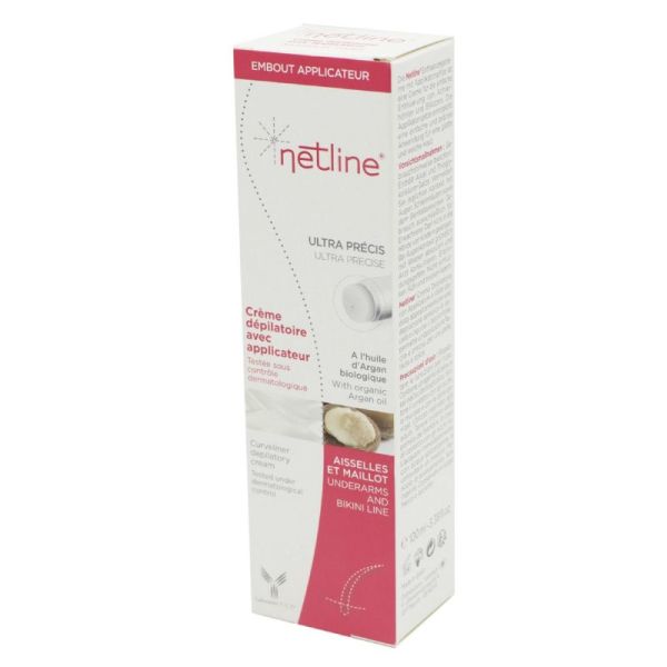 NETLINE Crème Dépilatoire avec Applicateur 100ml Aisselles et Maillot - A l' Huile d' Argan