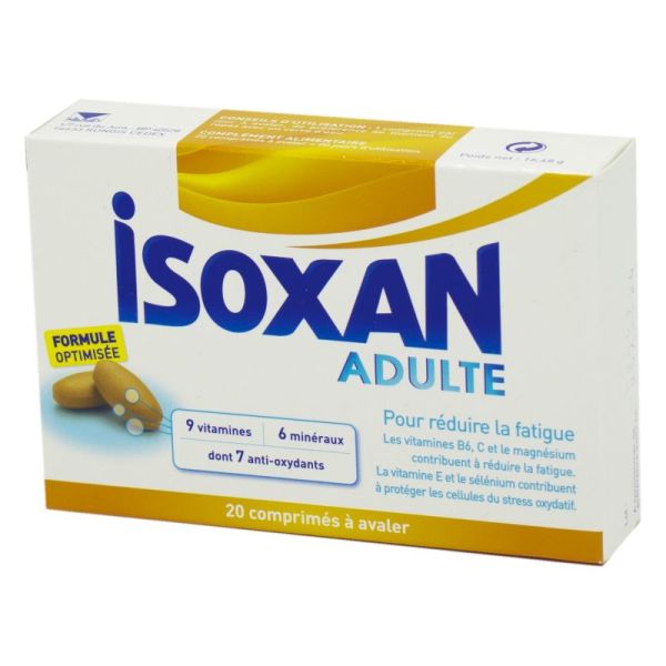 ISOXAN ADULTE en cas  de Surmenage Fatigue - Complément Alimentaire associant 9 Vitamines, 6 Minérau