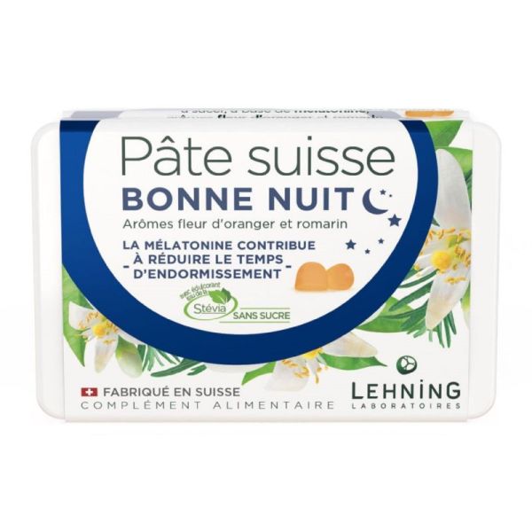 PATE SUISSE Bonne Nuit 40 Gommes - Endormissement, Décalage Horaire