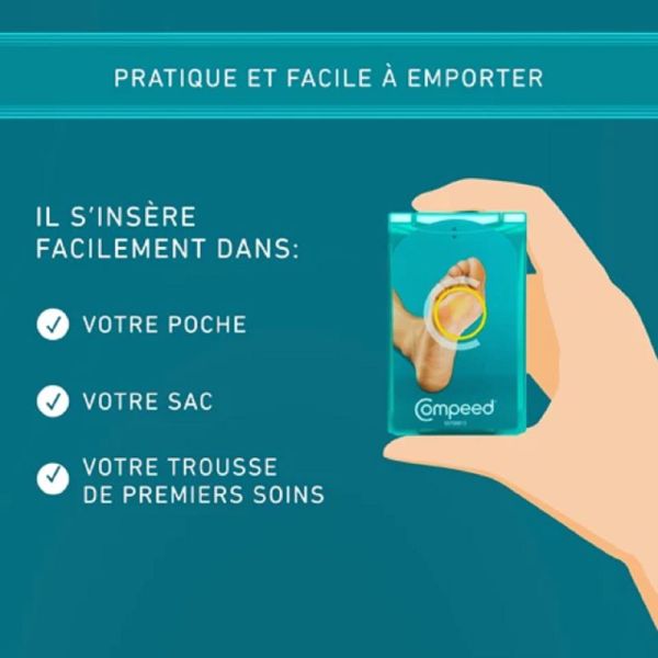 COMPEED 6 Pansements Durillons Moyen Format 4.4 x 4.5cm - Technologie Hydrocolloïde