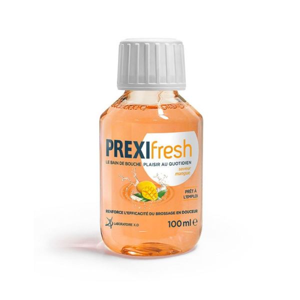 PREXIFRESH Bain de Bouche 500ml Saveur Menthe + 100ml Saveur Mangue (Offert)