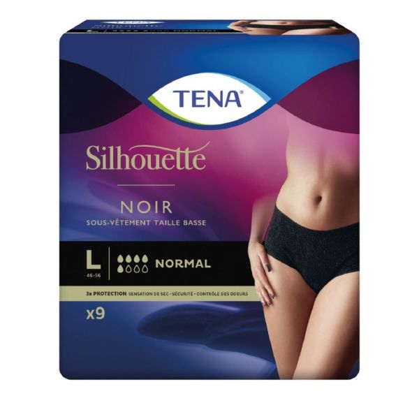 TENA SILHOUETTE Normal Noir - Sous Vêtement/Culotte Absorbant Femme