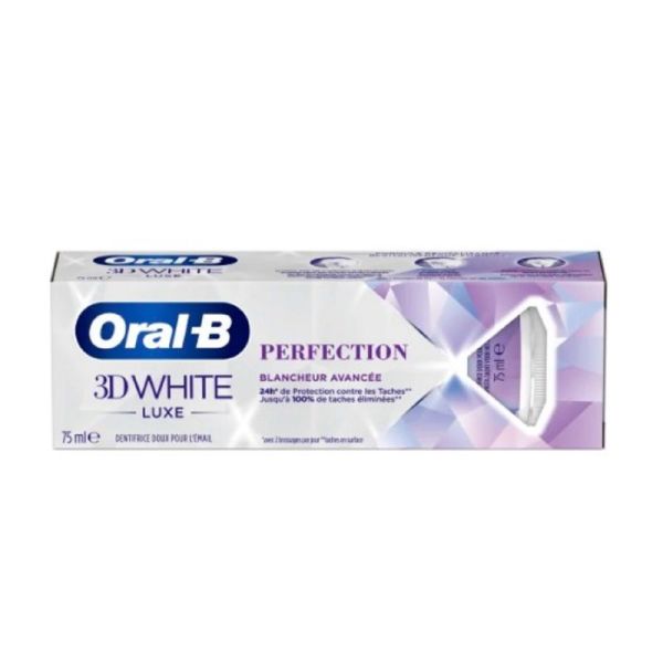 ORAL B 3D White Luxe Perfection 75ml - Dentifrice Doux Blancheur Avancée de l' Email