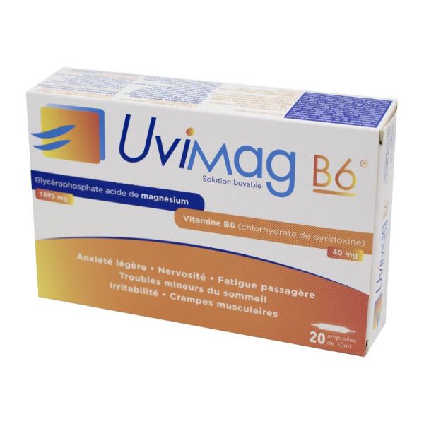 Uvimag B6, solution buvable - 20 ampoules 10 ml