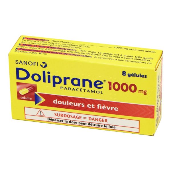 Doliprane 1000 mg poudre - 8 sachets