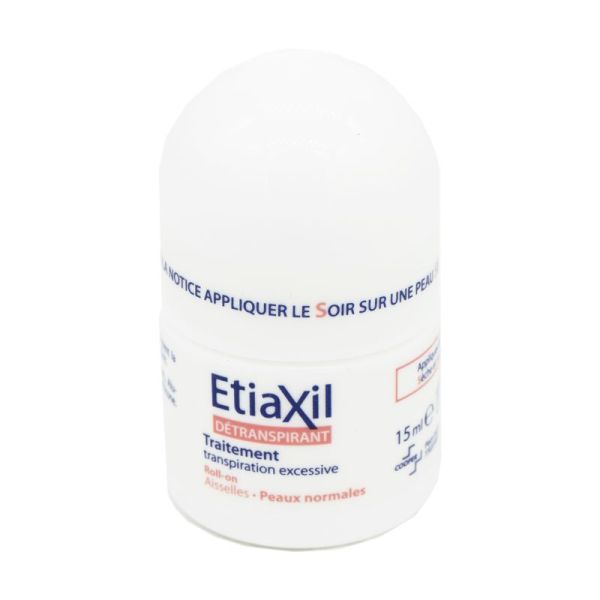 ETIAXIL Détranspirant Traitement Aisselles Peaux Normales - Roll-on/15ml x2 - Sudo Régulateur