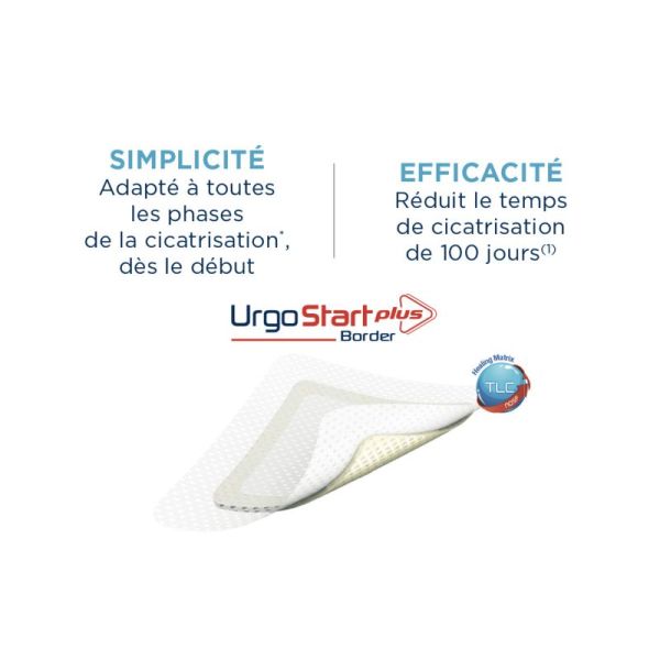 URGOSTART PLUS BORDER 20 x 20 cm Sacrum - Bte16 - Pansement Adhésif Matrice TLC-NOSF