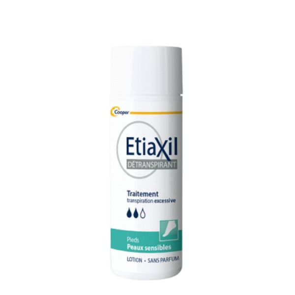 ETIAXIL Détranspirant Traitement Pieds Peaux Sensibles 100ml - Transpiration Excessive