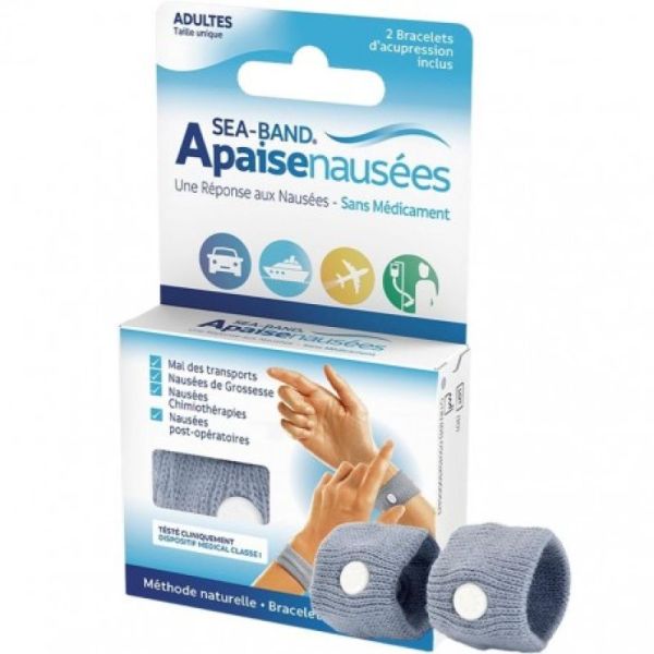 SEA-BAND Adultes Bracelet Anti-Nausées couleur GRIS