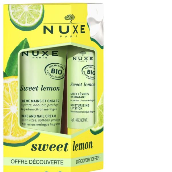 NUXE Sweet Lemon - Duo Crème mains et ongles + Stick lèvres hydratant