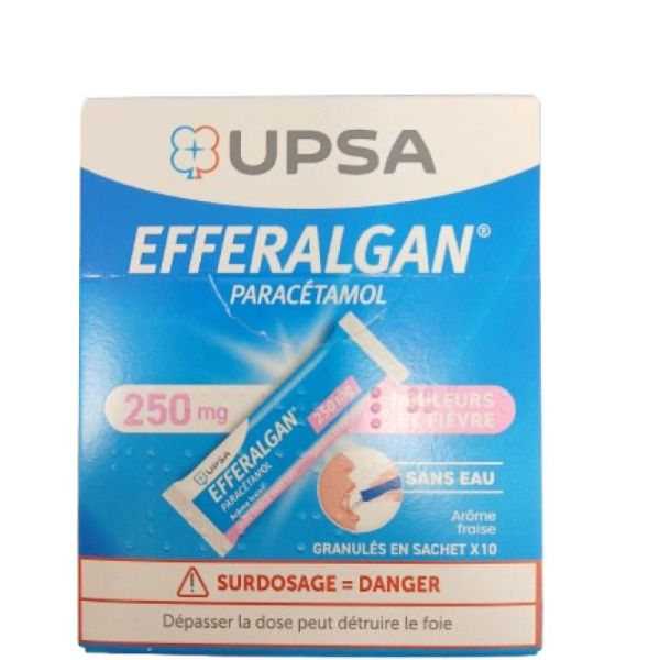 Efferalgan 250mg Granulés Arôme Fraise sachets - Bte/10