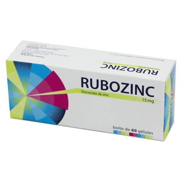 Rubozinc 15 mg, 60 gélules