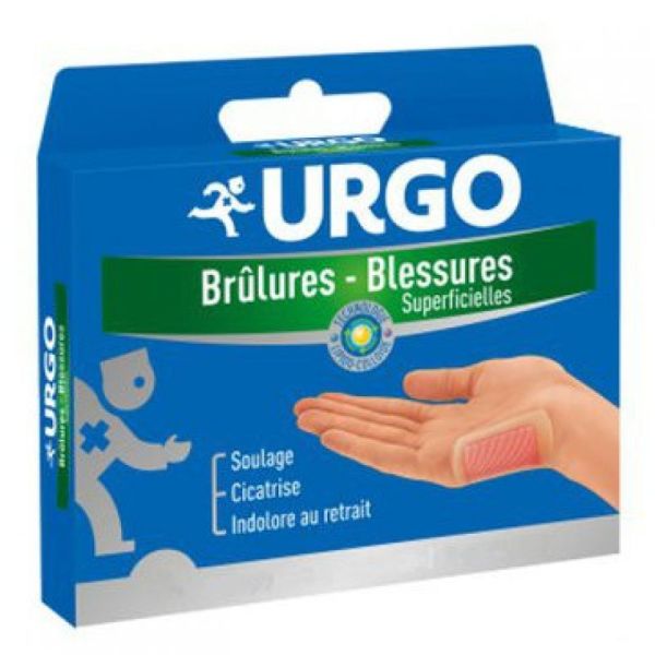 URGO BRULURES BLESSURES SUPERFICIELLES Pansements Tulle Grand Format 8 x 8 cm - Bte/4