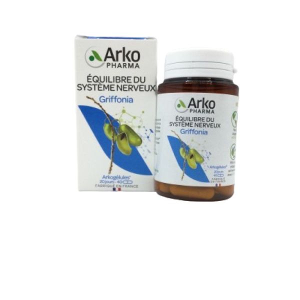 ARKOGELULES Griffonia 150mg 5-HTP - Bte/40 - Equilibre du Système Nerveux