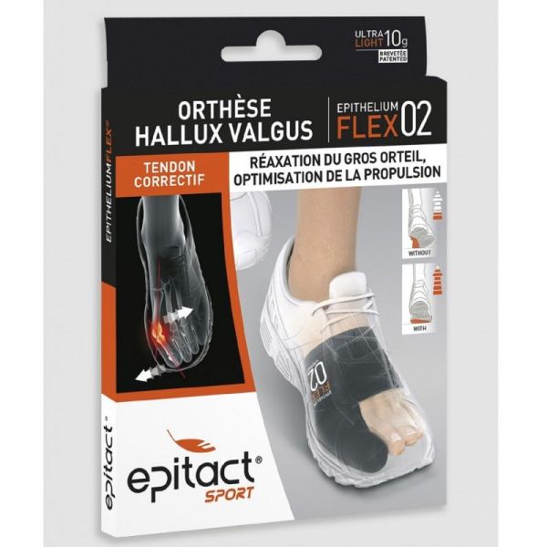 EPITACT Sport Orthèse Hallux Valgus - Ré-axation du Gros Orteil - Epithelium Flex 02 - Bte/1