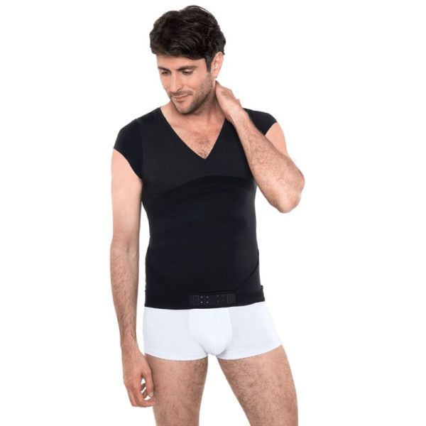 PERCKO LYNE UP Homme Noir - T-shirt Correcteur de Posture