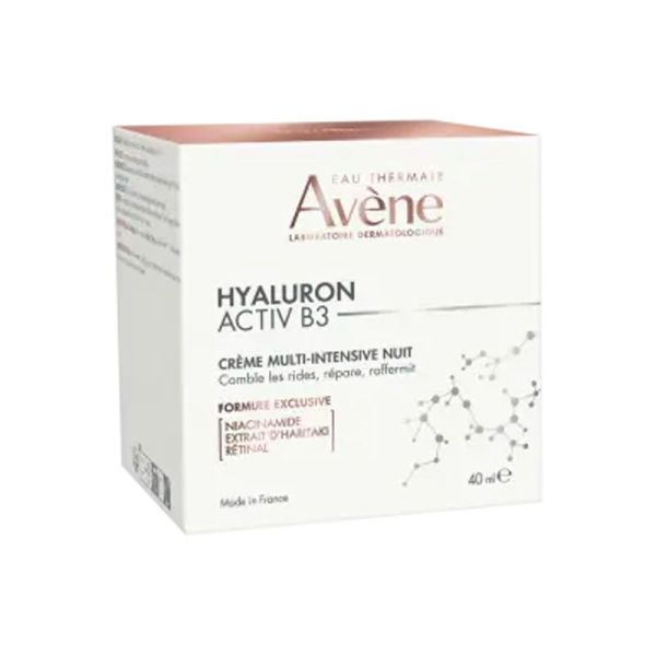 AVENE HYALURON ACTIV B3 Crème Multi Intensive Nuit 40ml - Rides, Ridules, Teint Terne