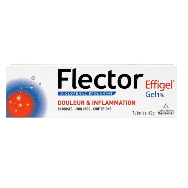 Flector Effigel 1%, gel anti-inflammatoire - Tube de 60 g
