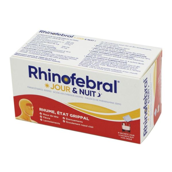 Rhinofebral Jour & Nuit 12 sachets ( 8 Jour 4 Nuit )