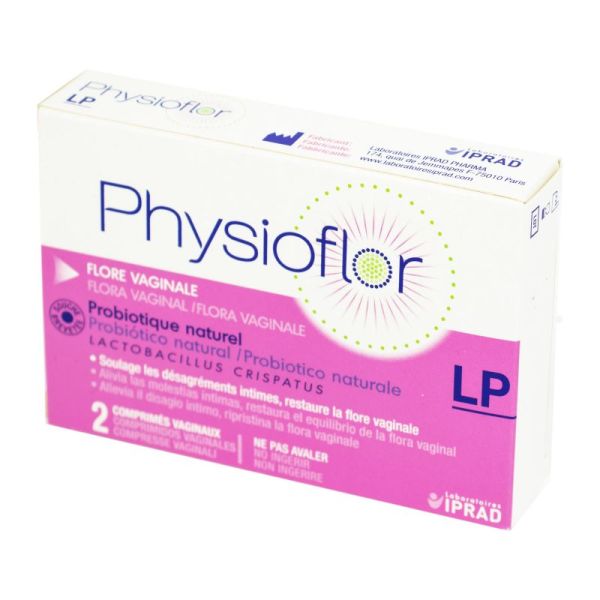 PHYSIOFLOR LP Flore Vaginale - Comprimé Vaginal à Libération Prolongée - Probiotique Naturel - Bte/2