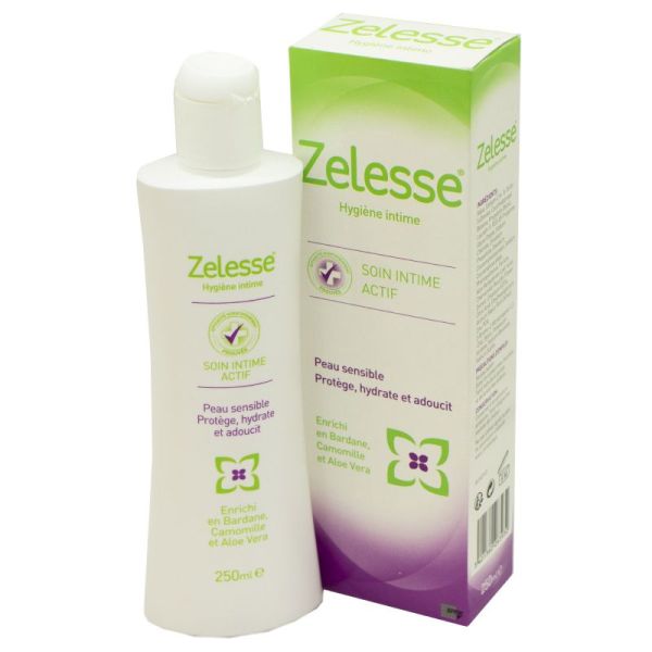 ZELESSE Hygiène Intime - Soin Actif Lavant pour Usage Intime - Aloe Vera, Bardane, Camomille - 250ml