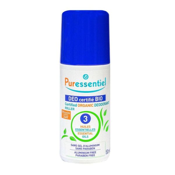 Déo roller 3 huiles essentielles bio 50ml