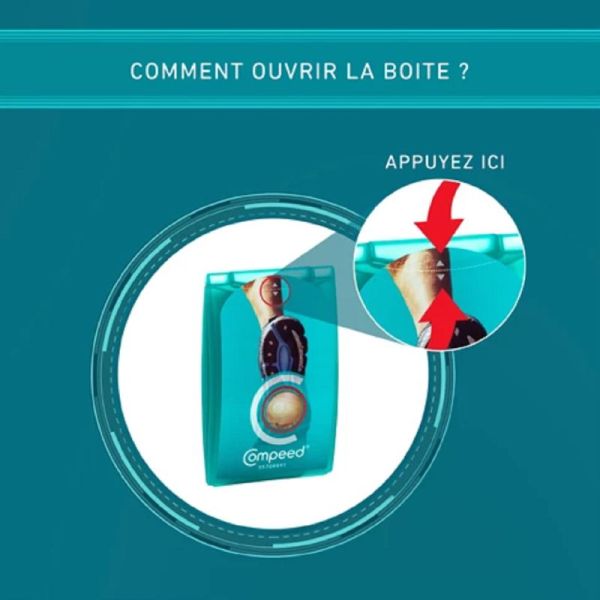 COMPEED 5 Pansements Ampoules Plante du Pied Sport 4 x 6.6cm - Technologie Hydrocolloïde