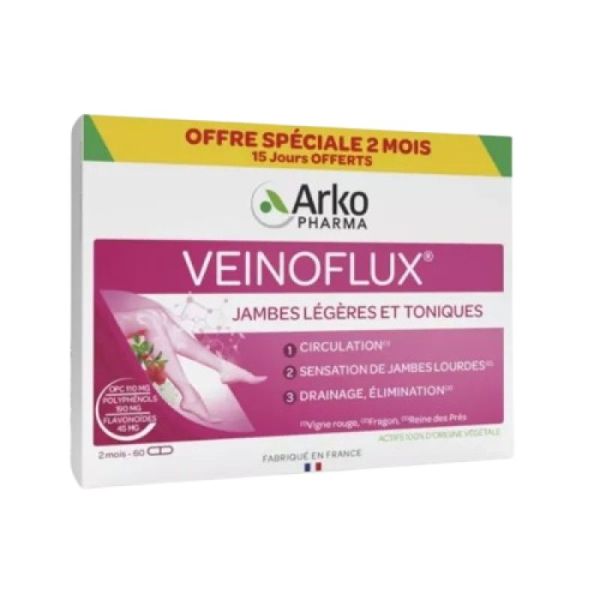 Veinoflux jambes légères et toniques 60 gélules