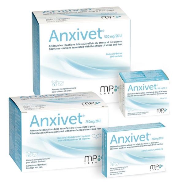 ANXIVET 500mg 56Ul 30 Sachets - Stress, Peur - Chat, Chien