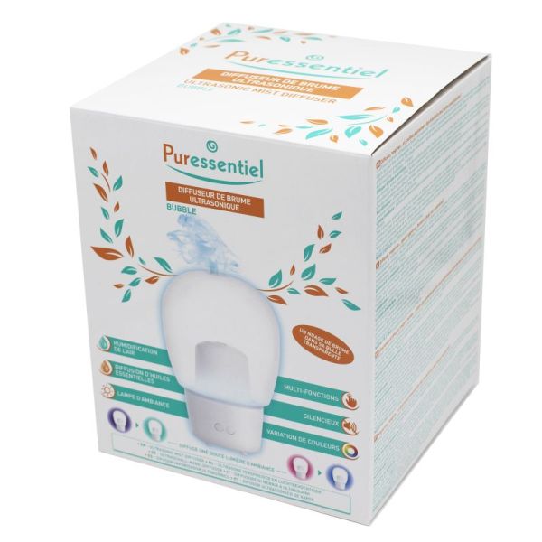 PURESSENTIEL Diffuseur de Brume Ultrasonique BUBBLE pour Huiles Essentielles