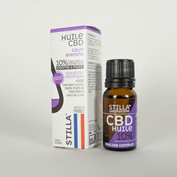 HUILE CBD Calm Evening Bio 10% 100mg Full Spectrum 10ml - Collection Saveurs MCT