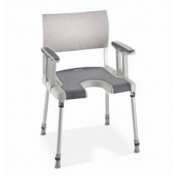 Chaise de Douche Fixe SORRENTO avec Accoudoirs et Découpe Intime - N9658* - 1 Unité - ORKYN INVACARE