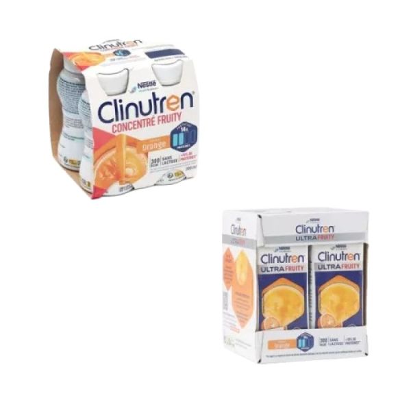 Nestlé Clinutren - Ultra fruity - saveur Orange - 4 x 200 ml
