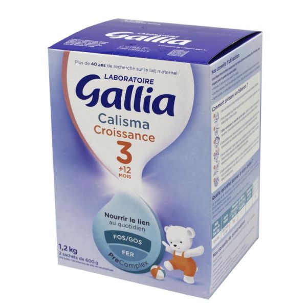GALLIA CALISMA 3 CROISSANCE - Bte/1.2kg (2x 600g) - Lait en Poudre pour Nourrisson de 1 à 3 Ans