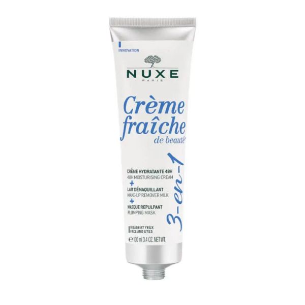 NUXE CREME FRAICHE DE BEAUTE Crème Hydratante 48H 3 en 1 100ml - Toutes Peaux