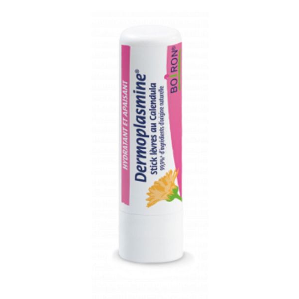 DERMOPLASMINE Lot de 2 Sticks Lèvres 4g au Calendula - 99.9% d' Ingrédients d' Origine Naturelle