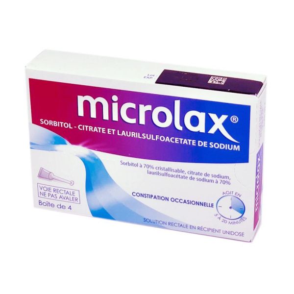 MICROLAX ADULTES solution rectale en unidoses (4 ou 12)