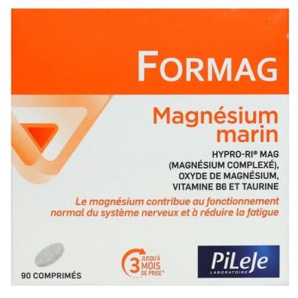 FORMAG Magnésium Marin - Complément Alimentaire du Système Nerveux - Réduction de la Fatigue - 90 cp